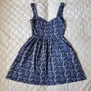 Bebop blue floral dress with pockets